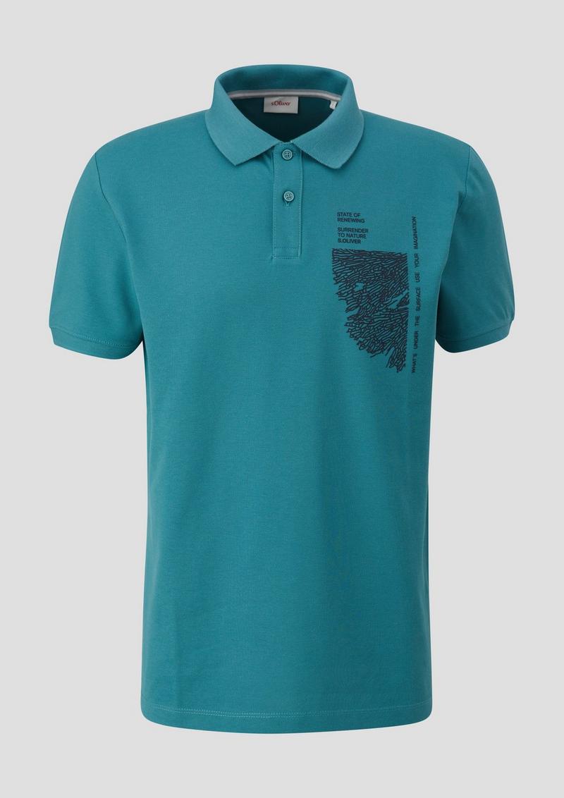s.Oliver Poloshirt mit Grafik-Print - minze