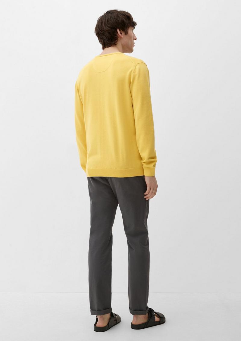 s.Oliver Strickpullover mit V-Ausschnitt - gelb