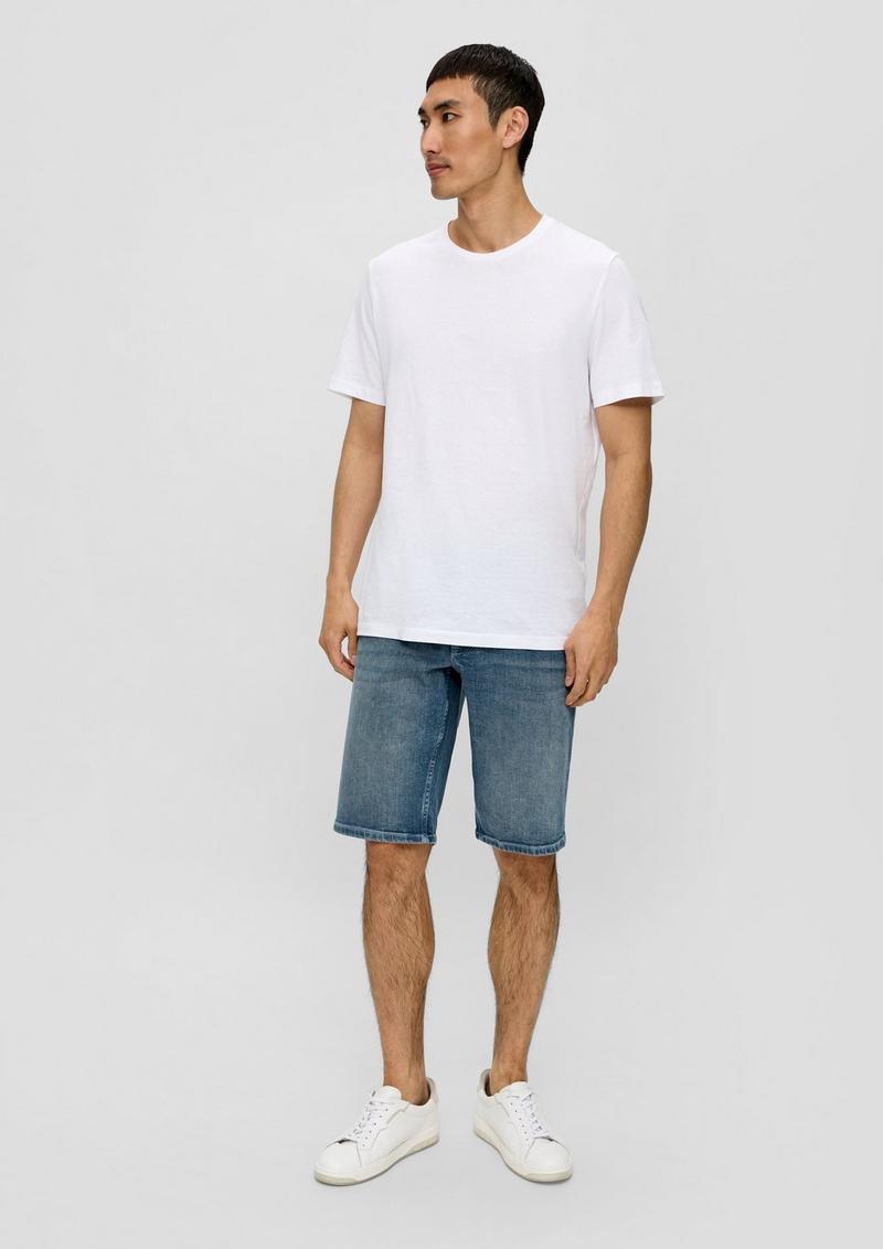 s.Oliver Jeans-Shorts / Straight Leg / High Rise - blau