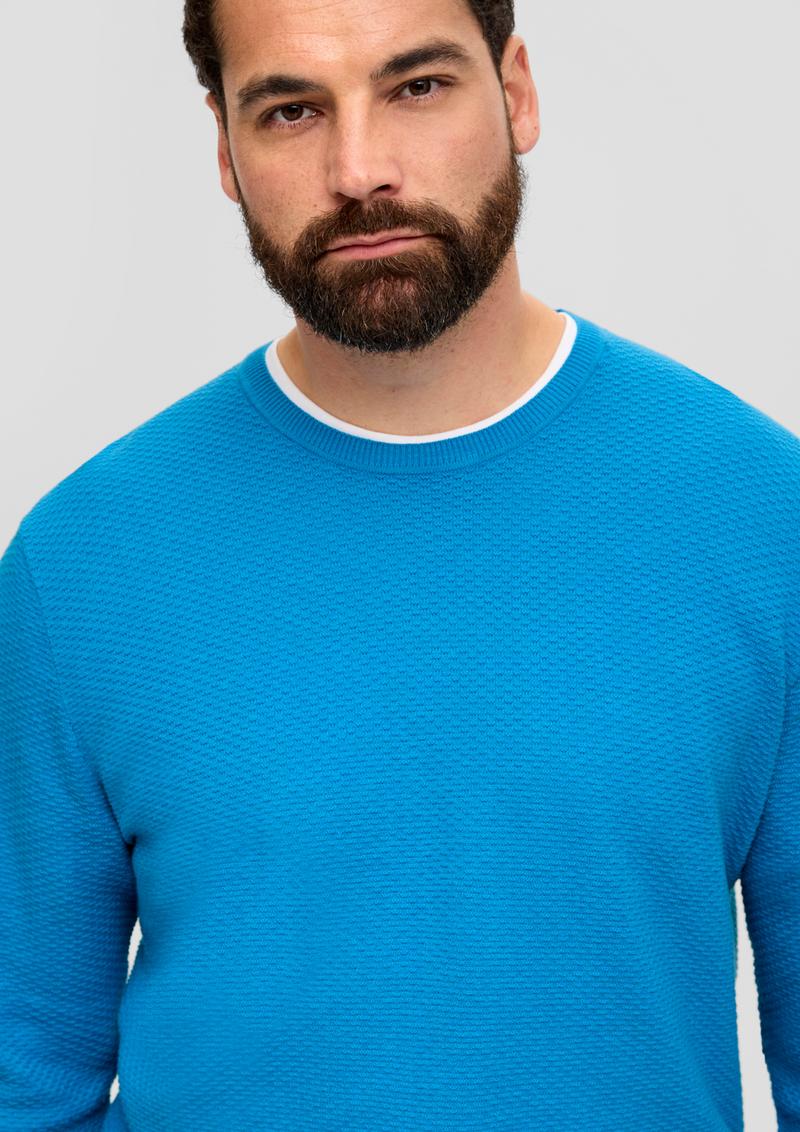 s.Oliver Pullover aus Baumwolle - türkis