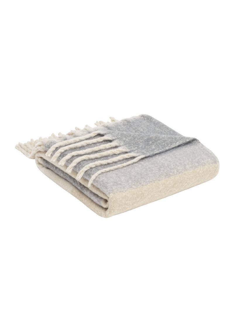 s.Oliver Karierte Decke mit Fransen - beige