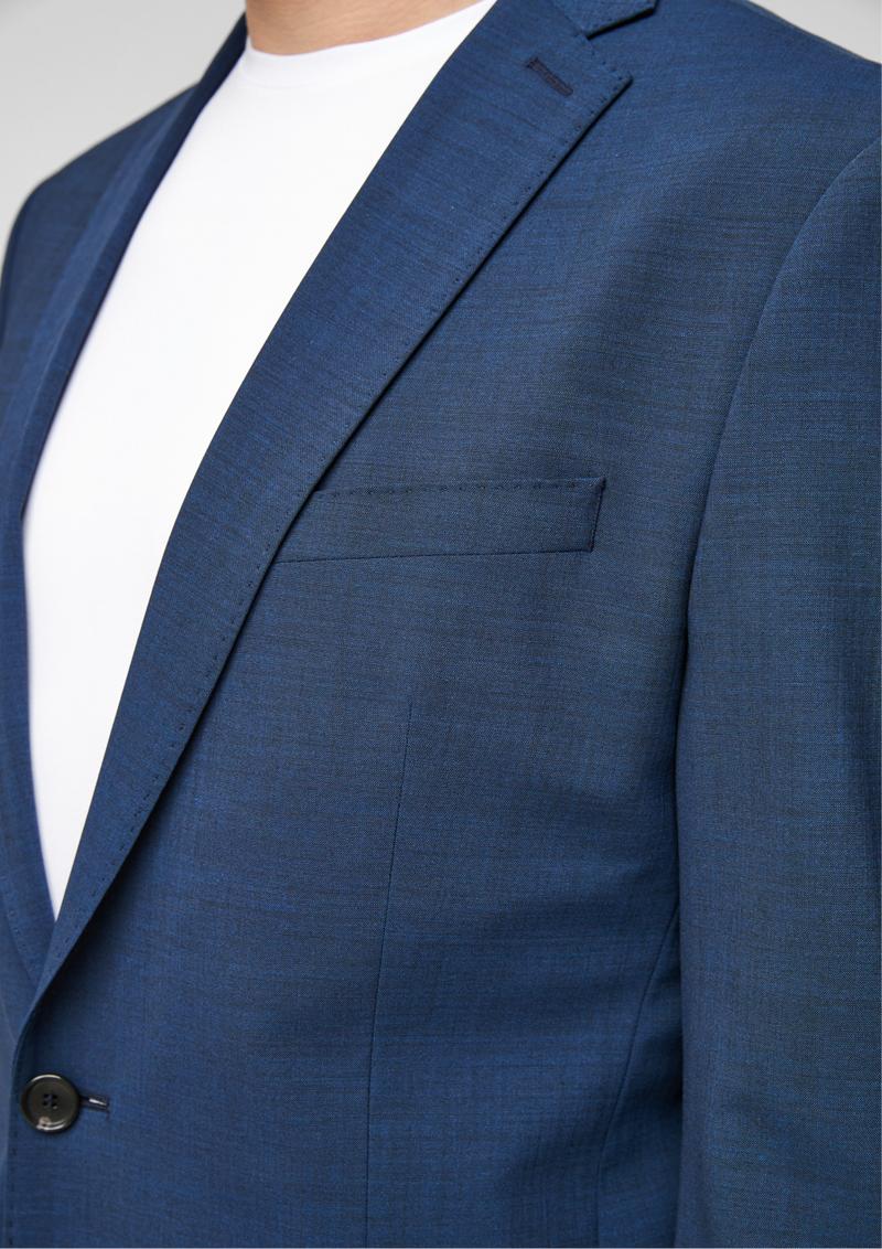 s.Oliver Slim Fit: Sakko mit Hyperstretch - ozeanblau