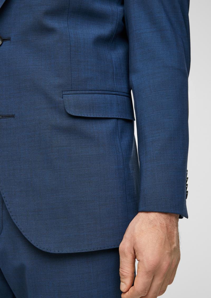s.Oliver Slim Fit: Sakko mit Hyperstretch - ozeanblau