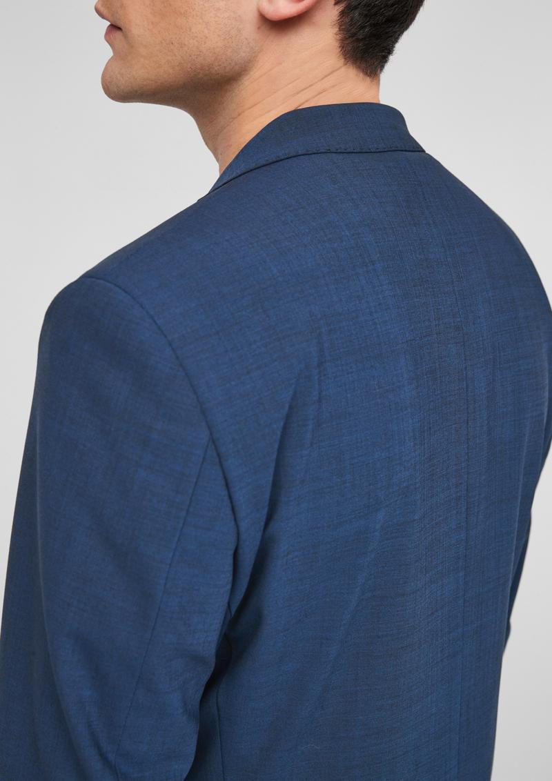 s.Oliver Slim Fit: Sakko mit Hyperstretch - ozeanblau