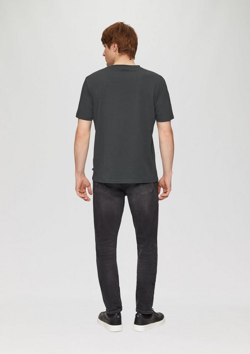 s.Oliver T-Shirt mit Rundhalsausschnitt - dunkelgrau