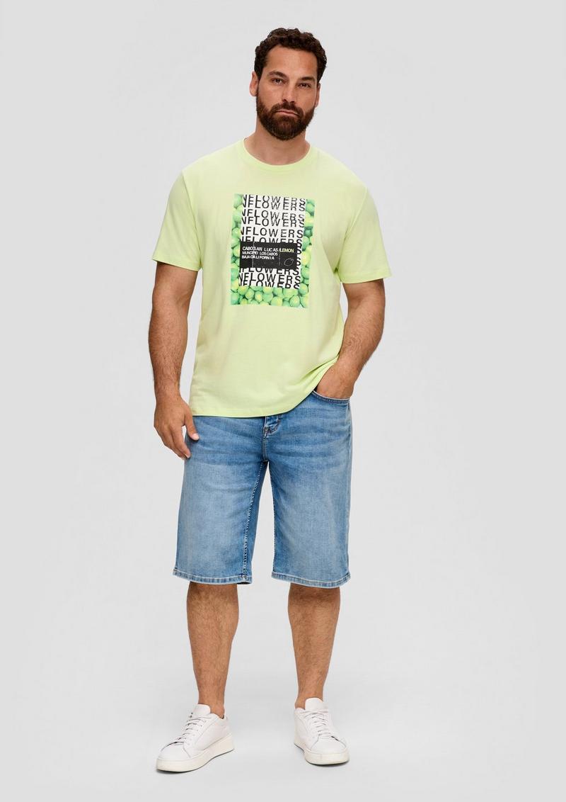 s.Oliver Jerseyshirt mit Artwork - limettengrün