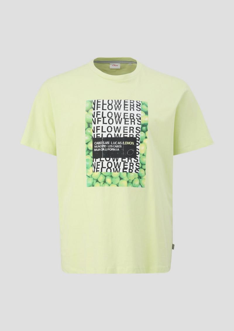 s.Oliver Jerseyshirt mit Artwork - limettengrün