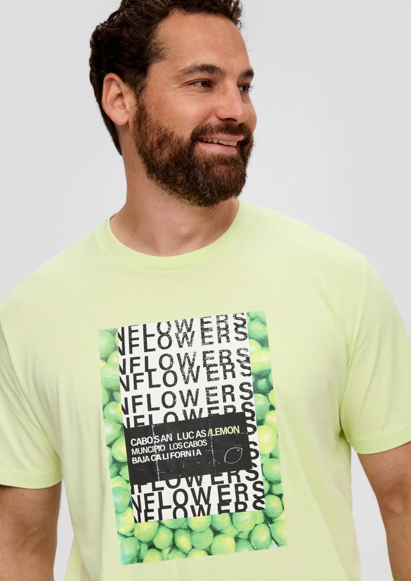 s.Oliver Jerseyshirt mit Artwork - limettengrün