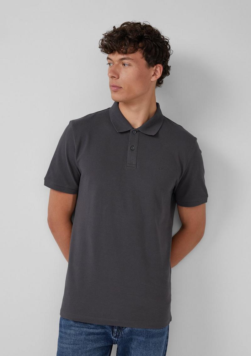 s.Oliver Poloshirt aus Piqué mit Logo im Doppelpack - schiefergrau