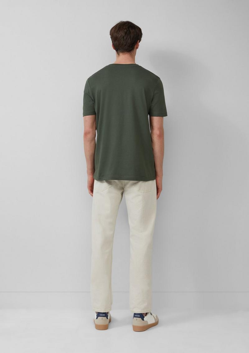 s.Oliver T-Shirt mit Logo-Print - olivgrün
