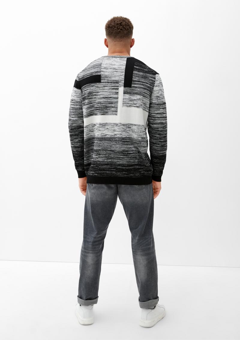 s.Oliver Pullover aus Baumwollstrick - schwarz