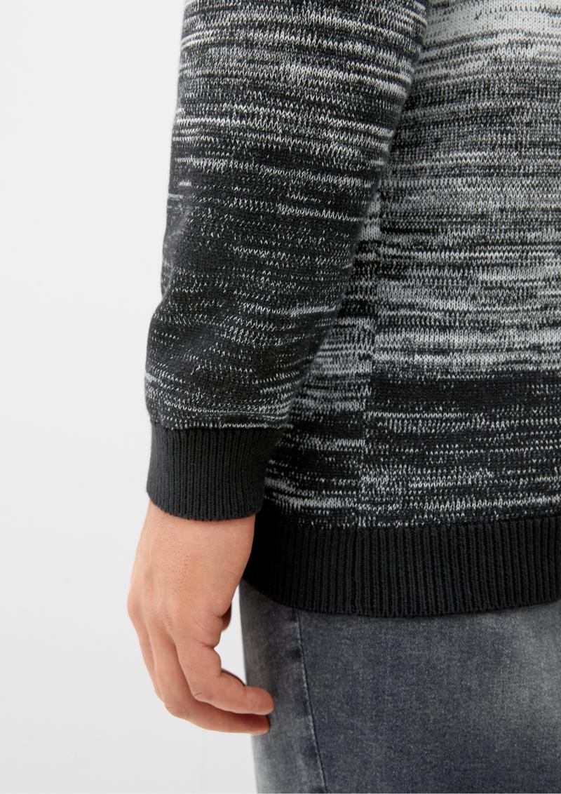 s.Oliver Pullover aus Baumwollstrick - schwarz