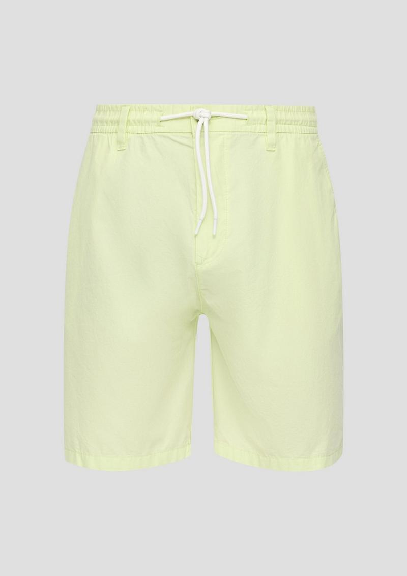 s.Oliver Chino-Shorts im Relaxed Fit mit Elastikbund - limettengrün