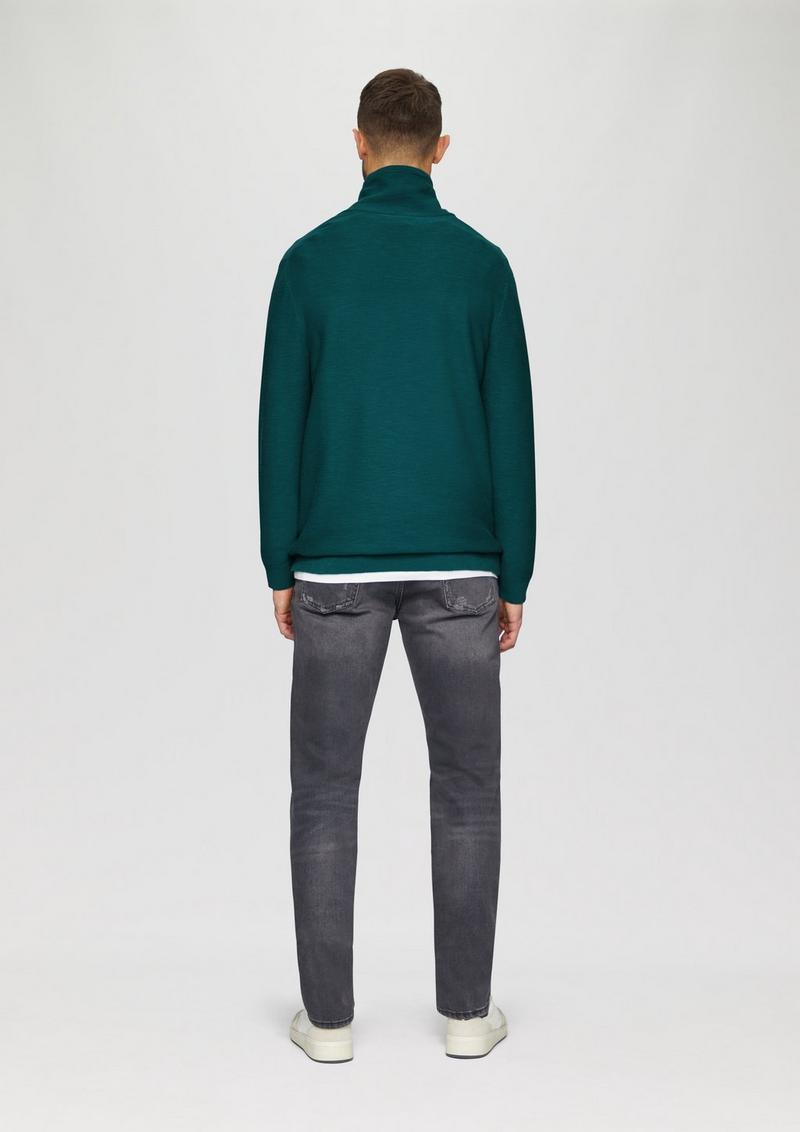 s.Oliver Strickpullover mit Schalkragen - petrol