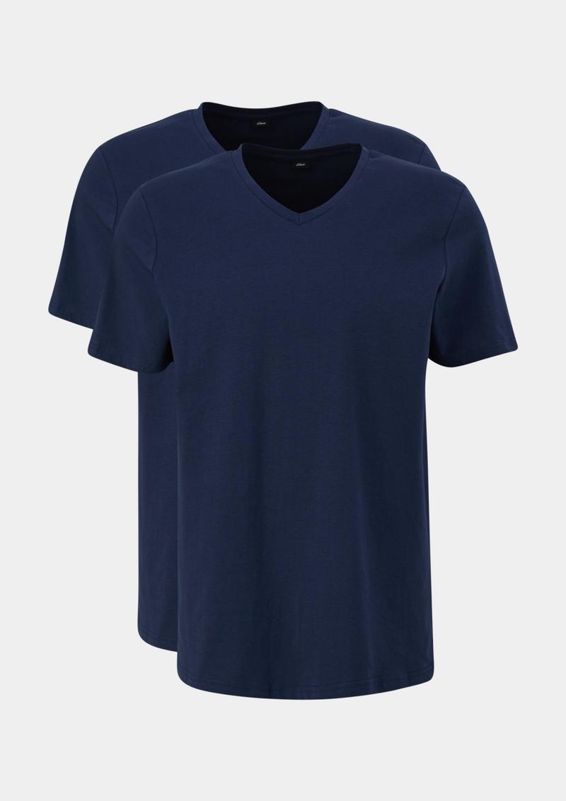 s.Oliver T-Shirt im 2er-Pack - tiefblau