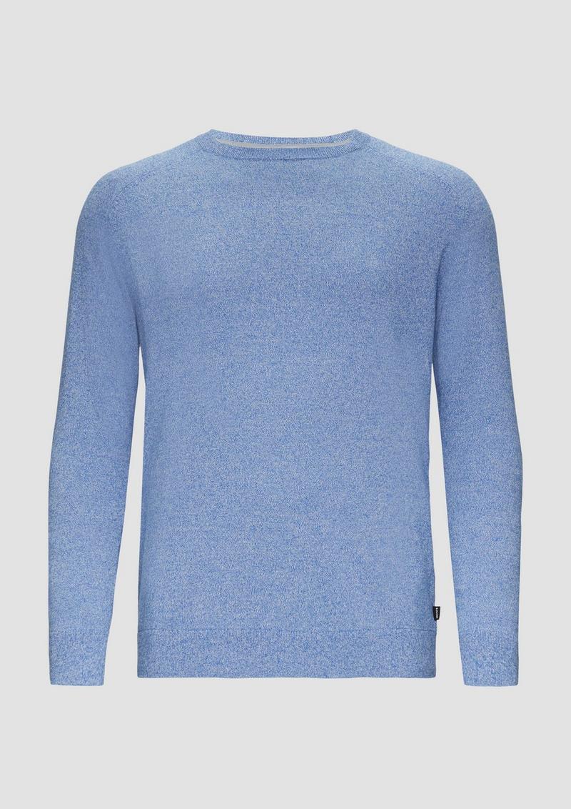 s.Oliver Strickpullover mit Rippbündchen - royalblau
