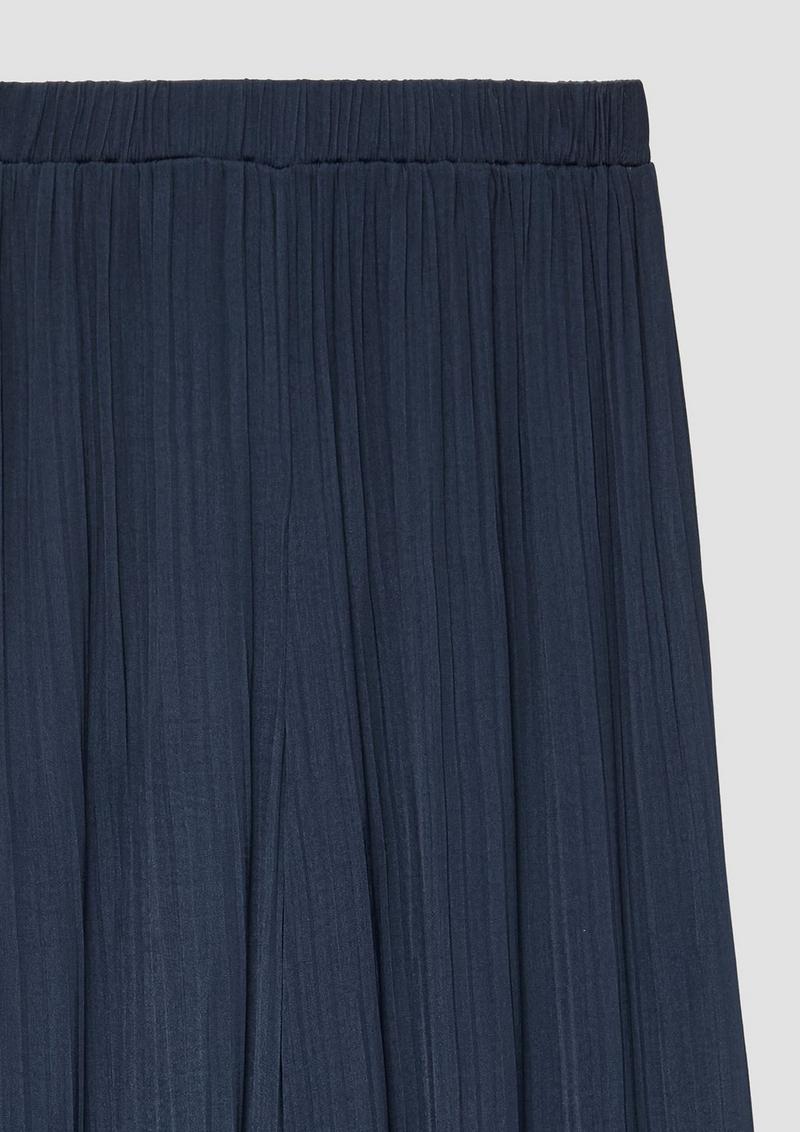 s.Oliver Plissierte Wide-Leg-Hose mit hohem Bund - navy