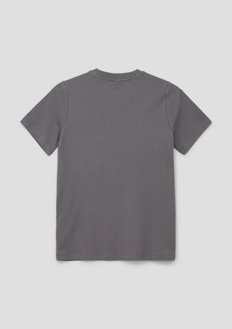 s.Oliver T-Shirt aus Mesh-Fabric - grau meliert