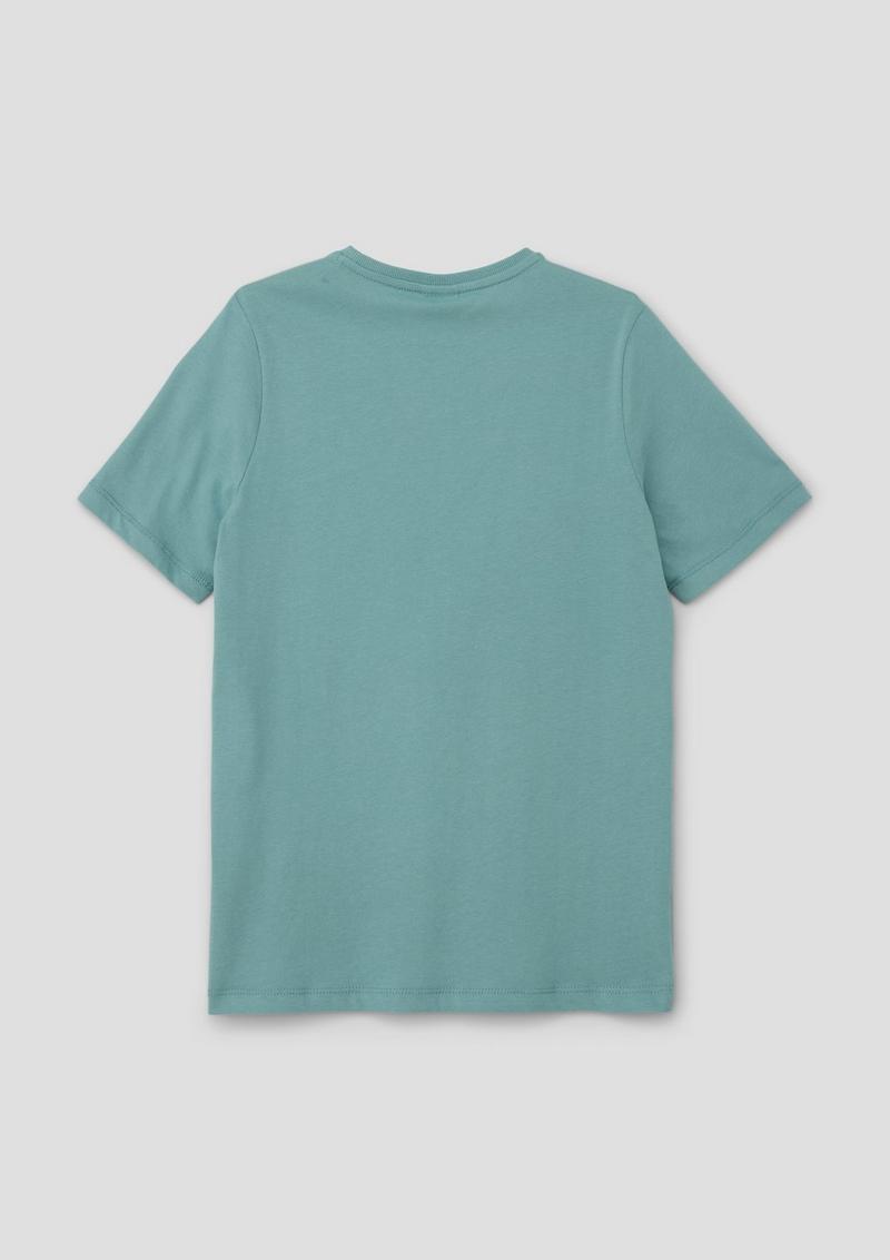 s.Oliver T-Shirt mit Grafik-Print - helles petrol