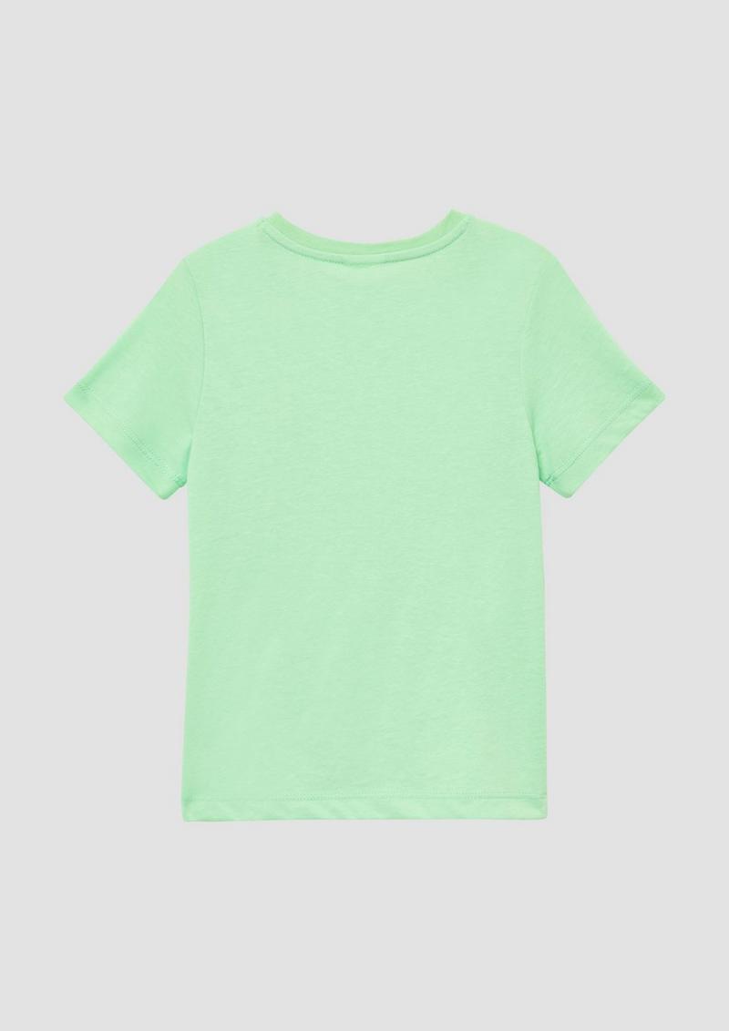 s.Oliver Jersey-T-Shirt mit Frontprint - hellgrün