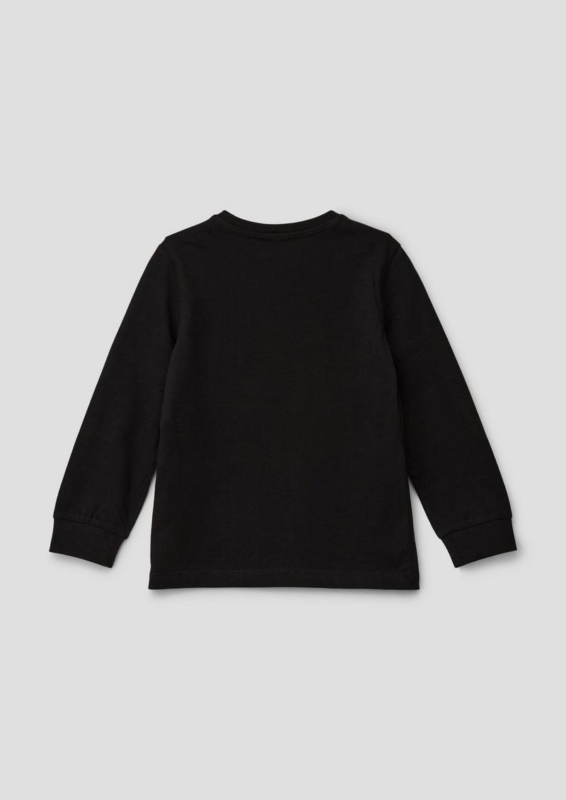 s.Oliver Longsleeve mit Grafikprint - schwarz
