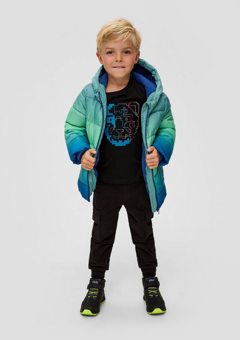 s.Oliver Longsleeve mit Grafikprint - schwarz