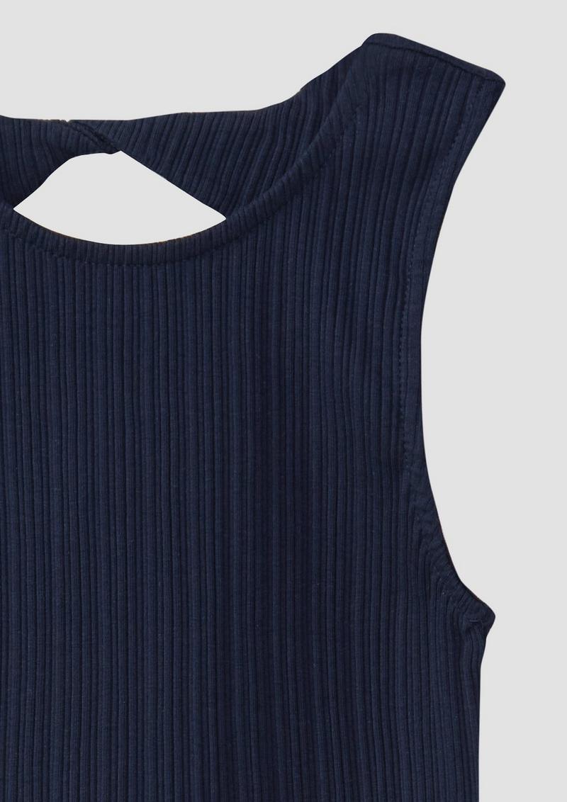 s.Oliver Elastisches Top aus Rippware mit Cut Out - navy