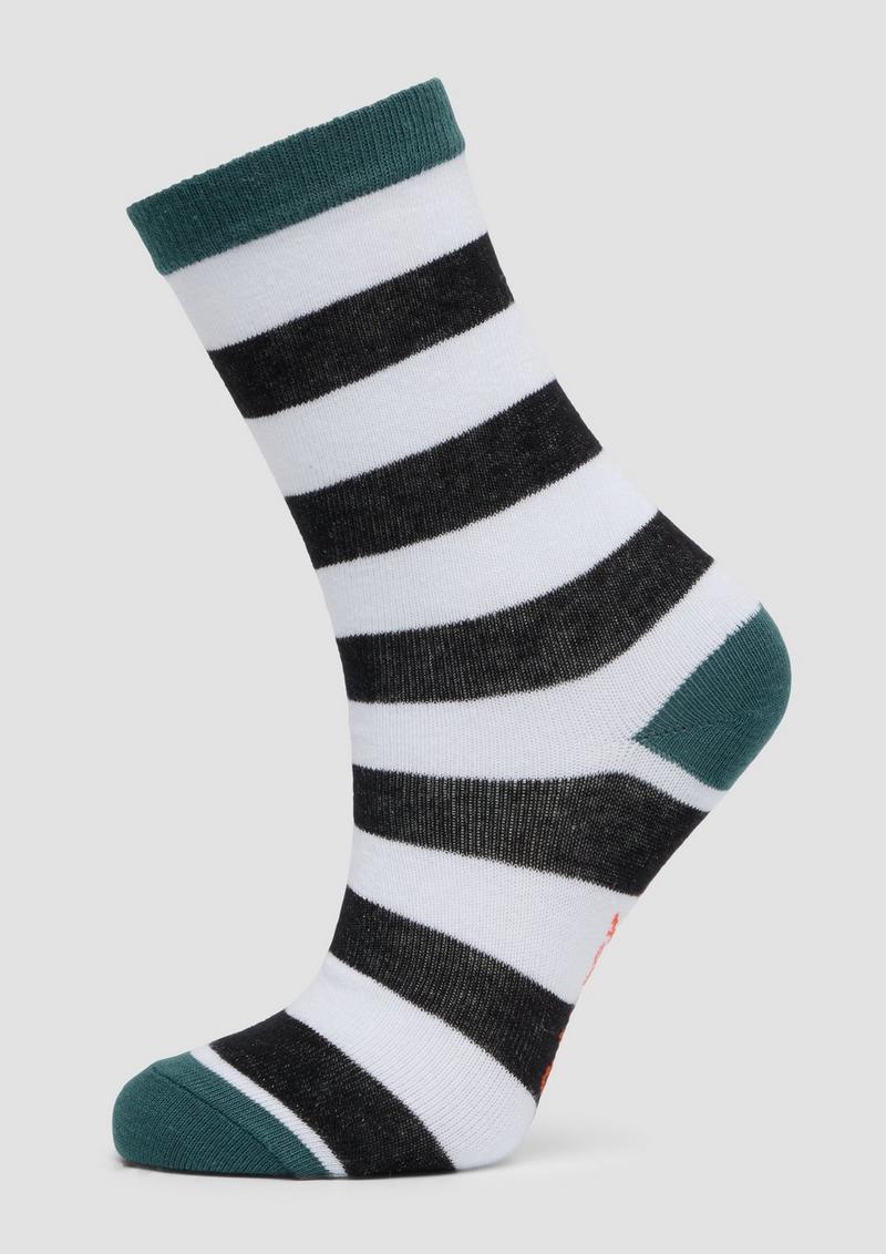 s.Oliver Gemusterte Langschaftsocken im 6er-Pack - weiß