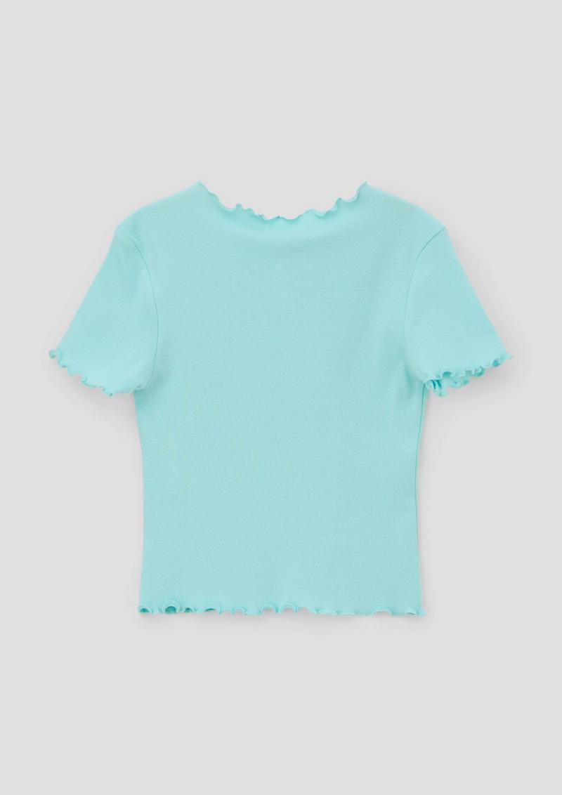 s.Oliver T-Shirt mit Rollsaum - türkis