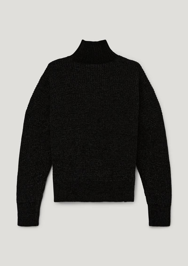 s.Oliver Strickpullover aus Chenille-Garn - schwarz
