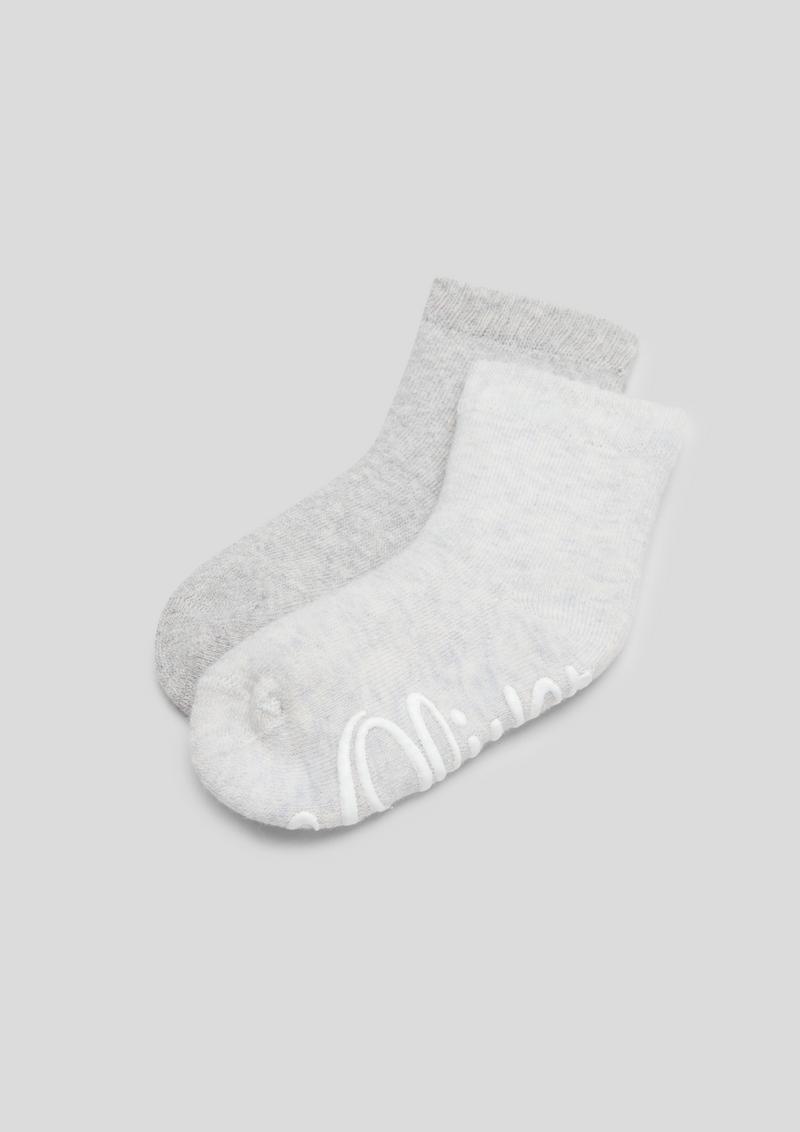 s.Oliver 2er-Pack ABS-Socken - hellgrau