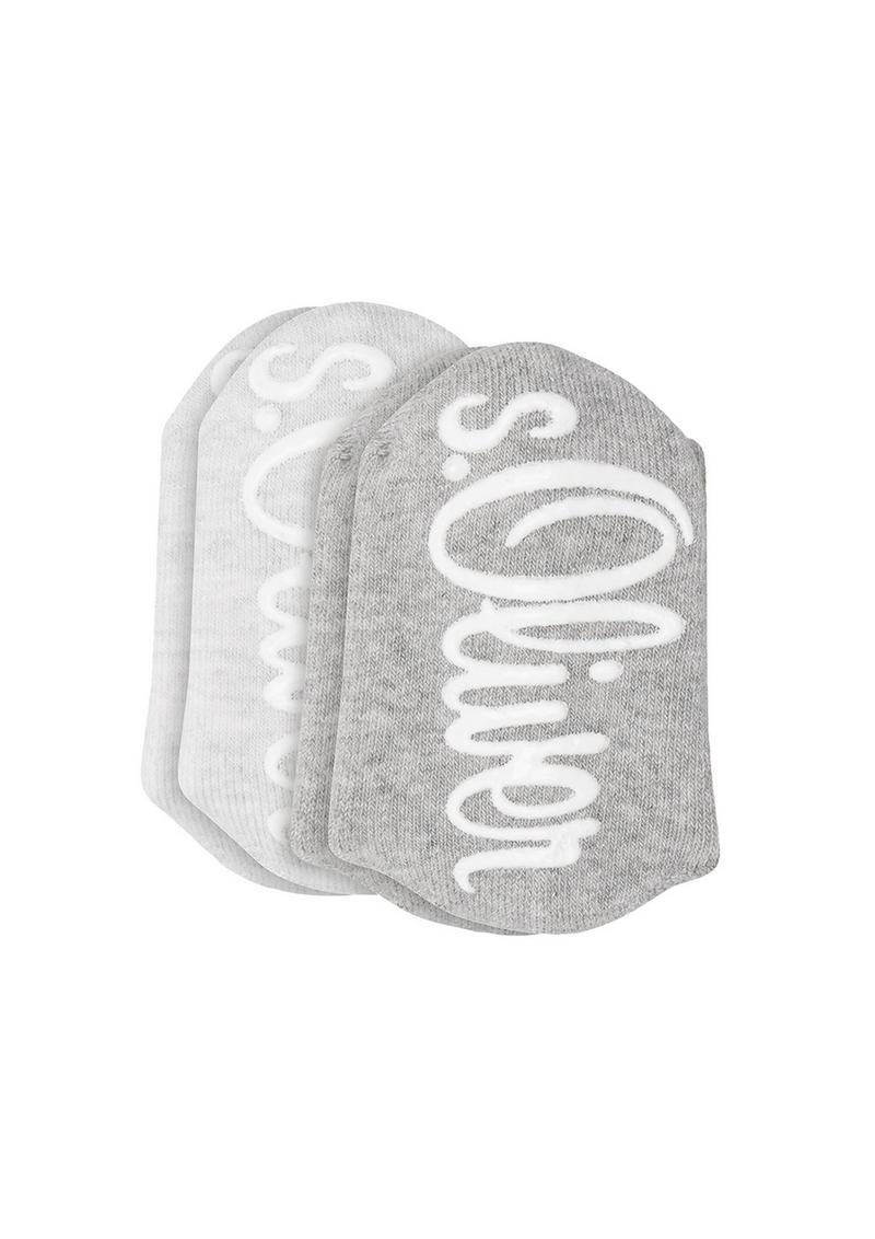 s.Oliver 2er-Pack ABS-Socken - hellgrau