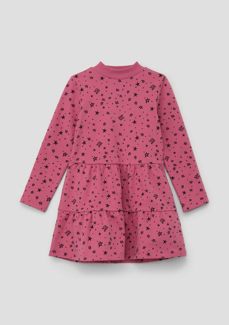 s.Oliver Sweatkleid mit Volants - pink