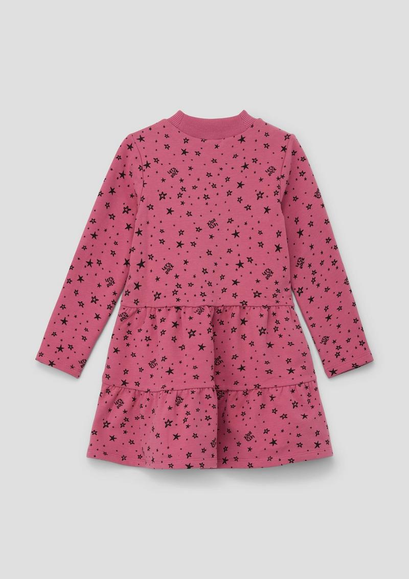s.Oliver Sweatkleid mit Volants - pink