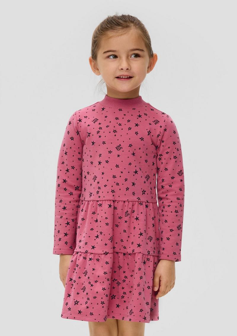 s.Oliver Sweatkleid mit Volants - pink