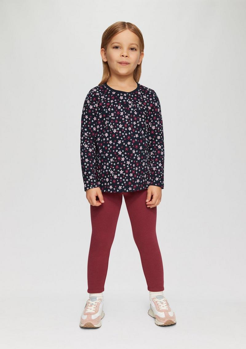 s.Oliver Ausgestelltes Longsleeve mit All-over-Print - navy
