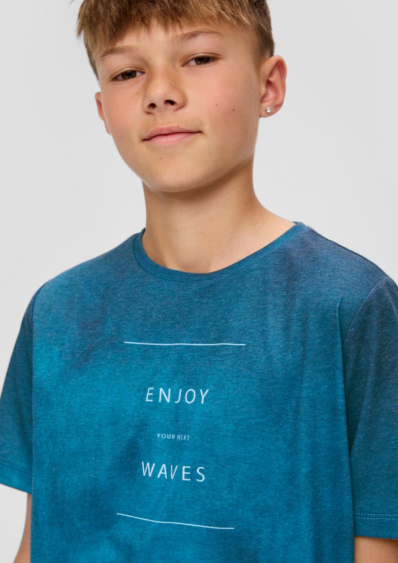 s.Oliver T-Shirt mit Sublimation-Print - blau