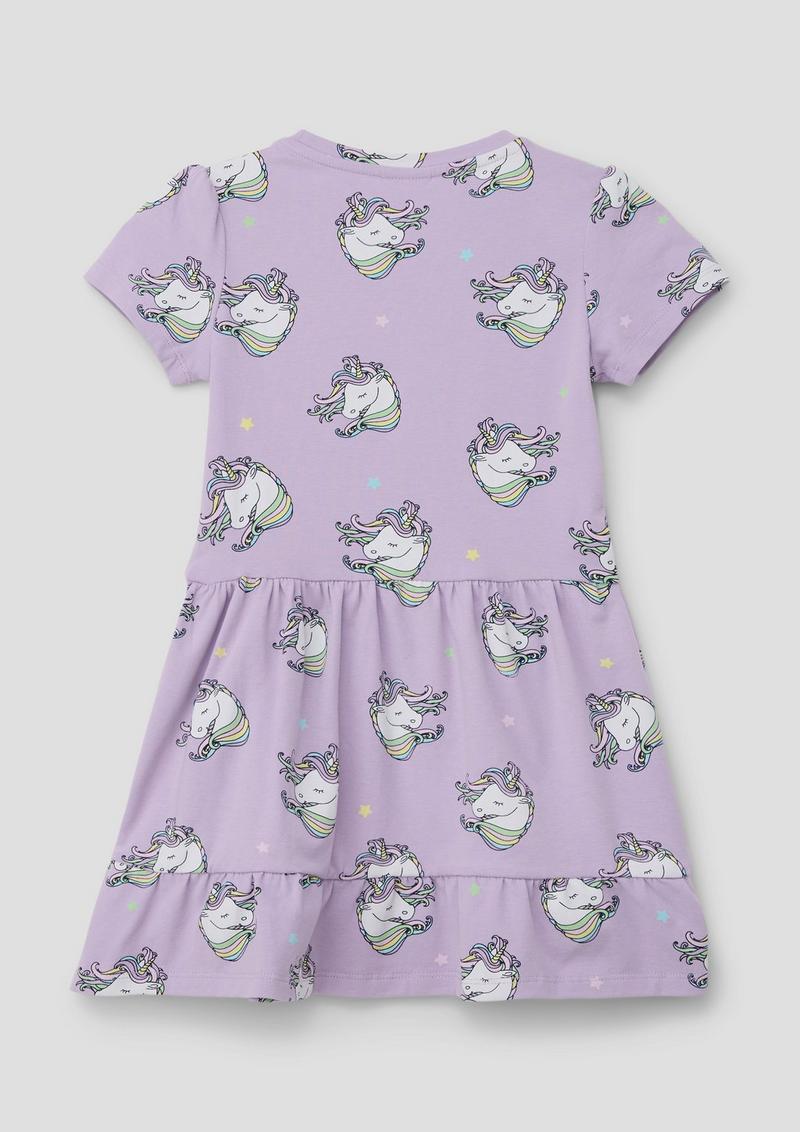 s.Oliver Kleid mit All-over-Print - lavendel