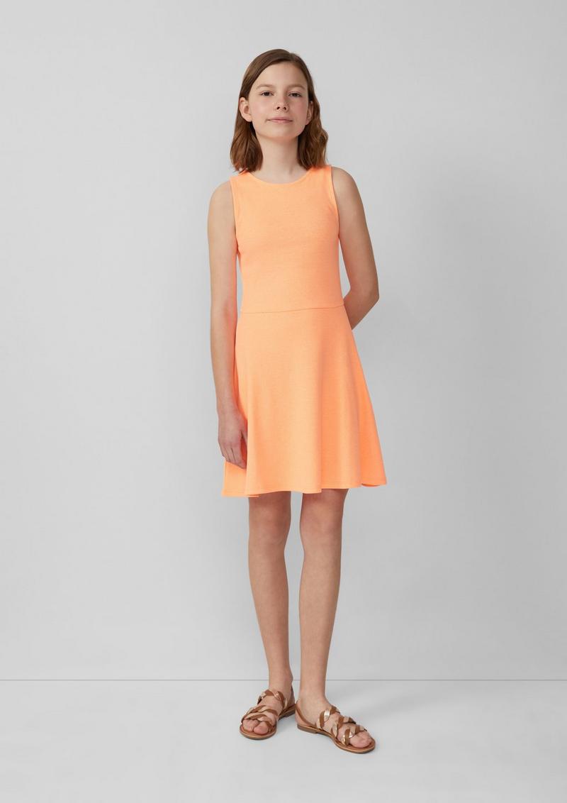 s.Oliver Ausgestelltes Kleid aus Rippware - hellorange