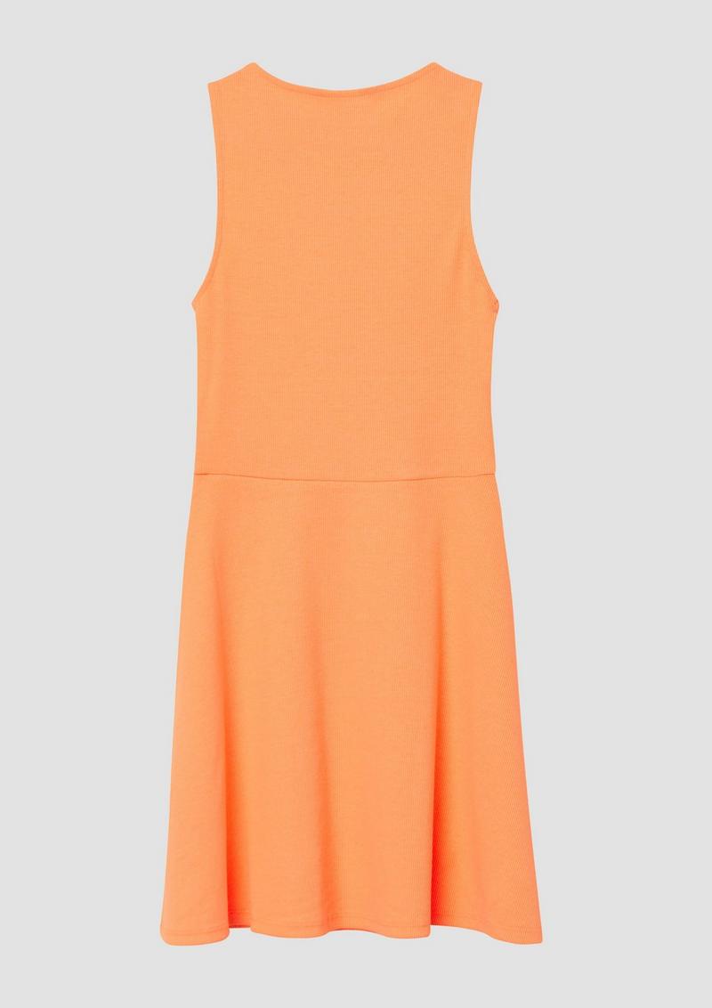 s.Oliver Ausgestelltes Kleid aus Rippware - hellorange