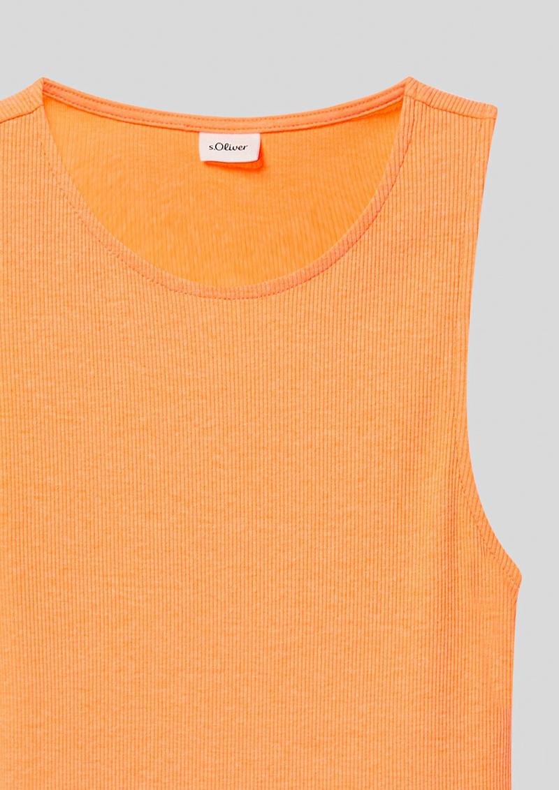 s.Oliver Ausgestelltes Kleid aus Rippware - hellorange