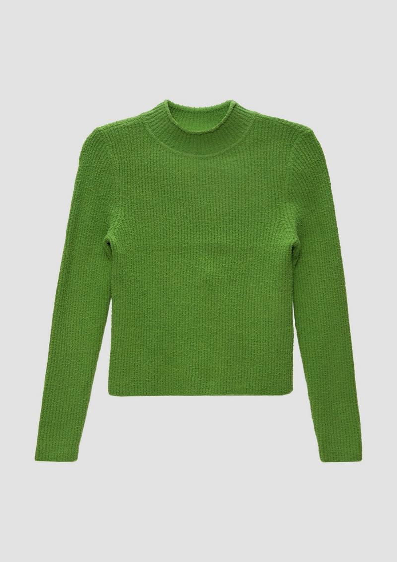 s.Oliver Gerippter Strickpullover im Slim Fit - bambusgrün