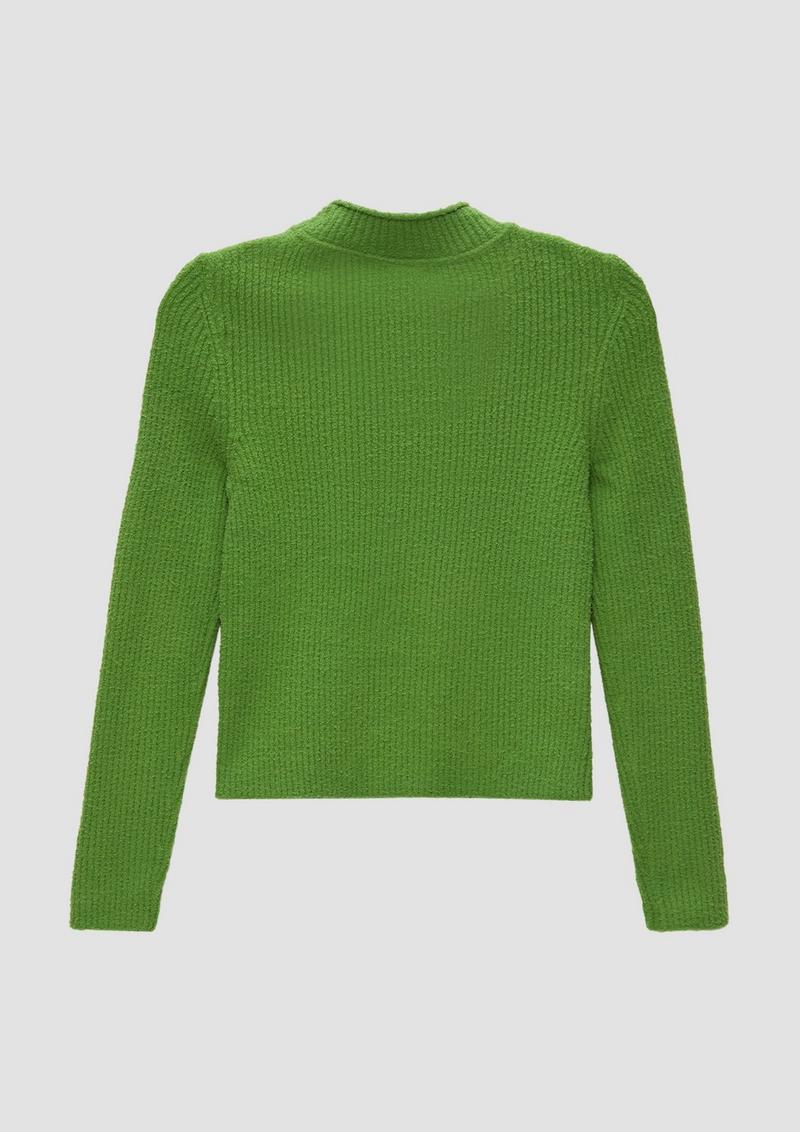 s.Oliver Gerippter Strickpullover im Slim Fit - bambusgrün