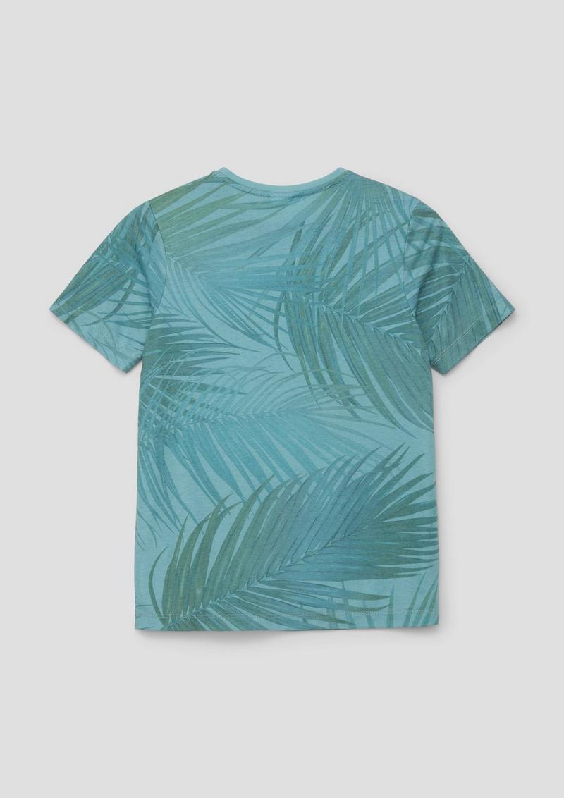 s.Oliver T-Shirt mit All-over-Print - minze