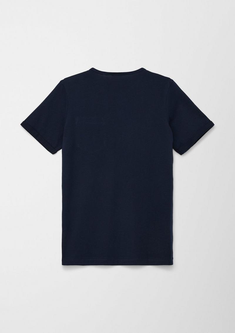 s.Oliver T-Shirt mit Print-Detail - navy
