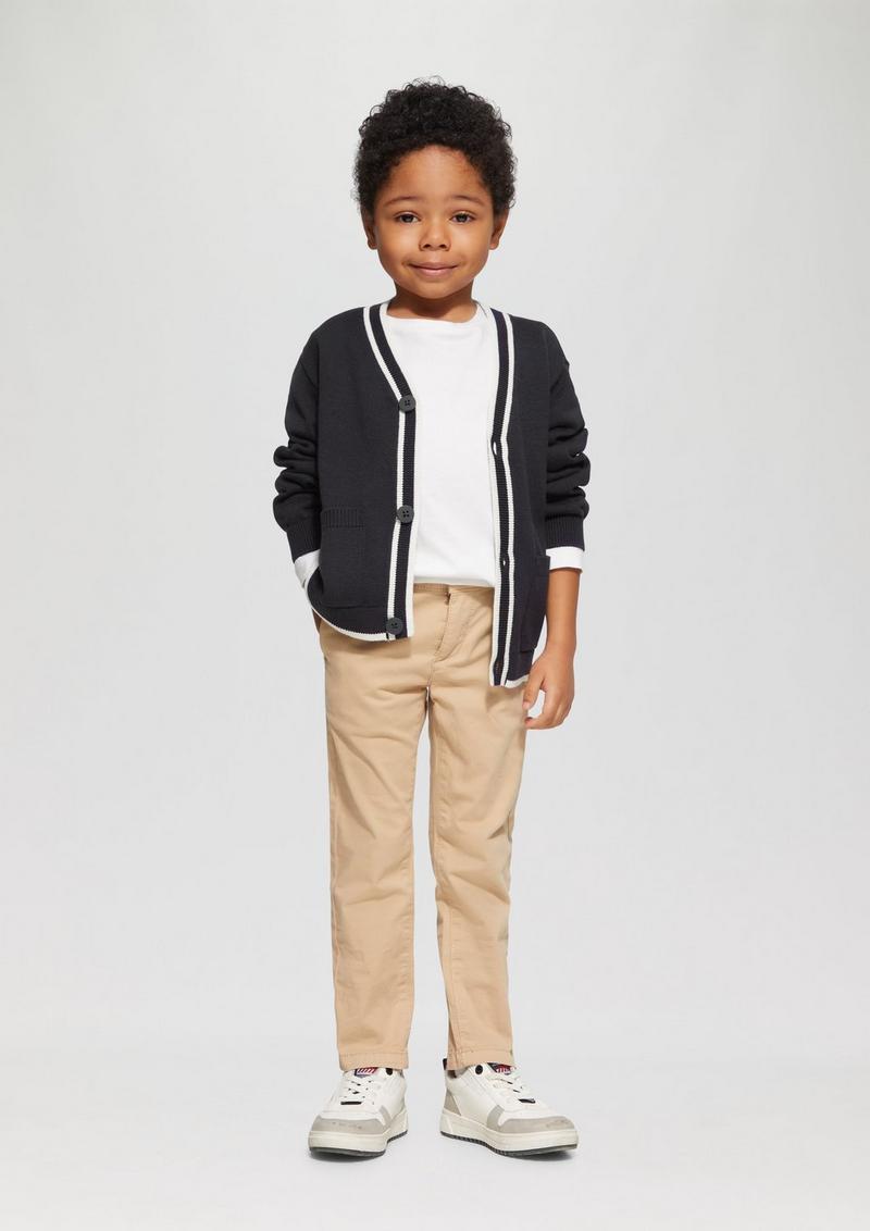 s.Oliver Cardigan mit Kontraststreifen und aufgesetzten Taschen - navy