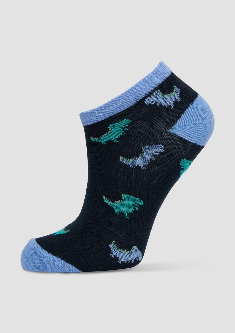 s.Oliver Kurze Socken im 6er-Pack mit verschiedenen Motiven - blau