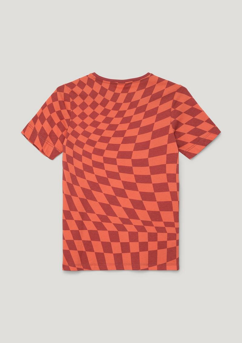 s.Oliver Jerseyshirt mit Allover-Print - orange