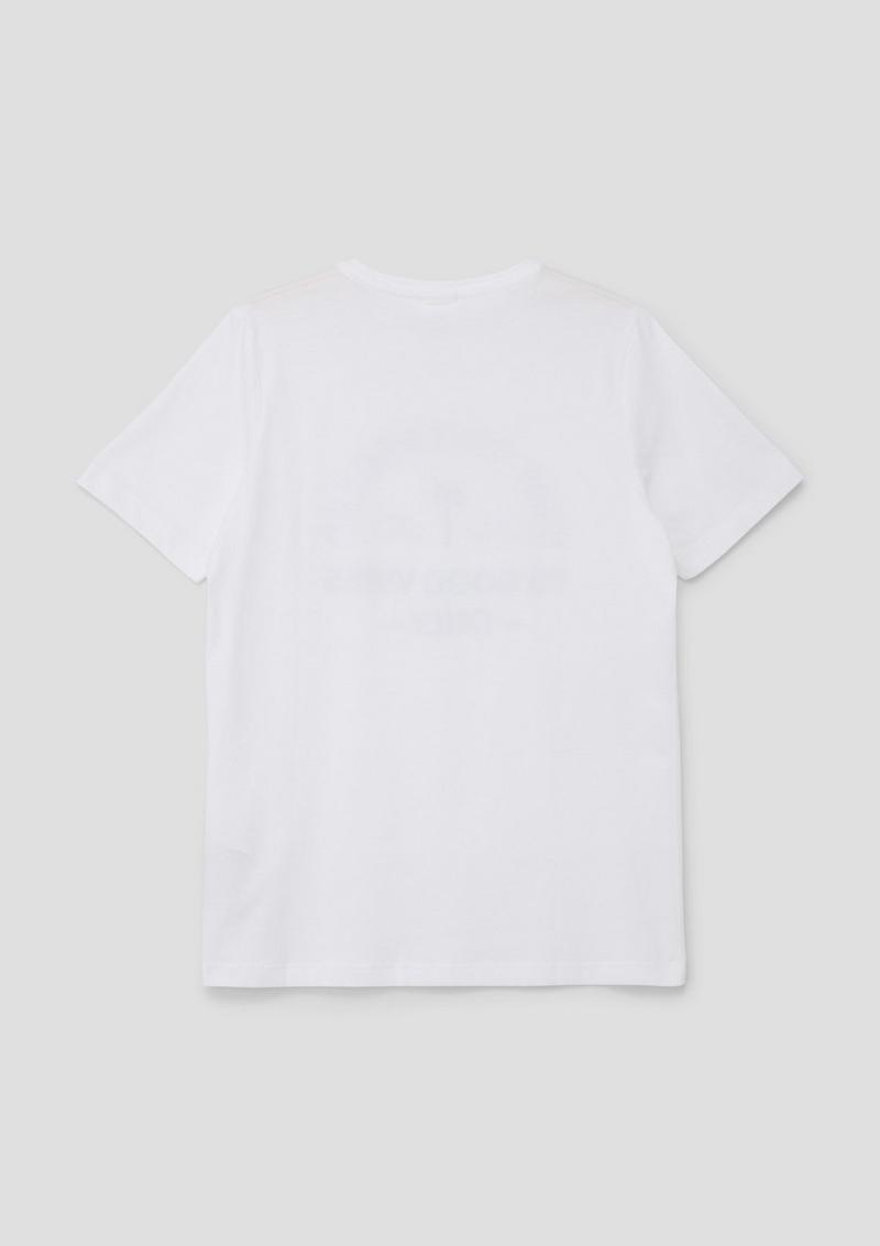 s.Oliver T-Shirt mit Frontprint - weiß