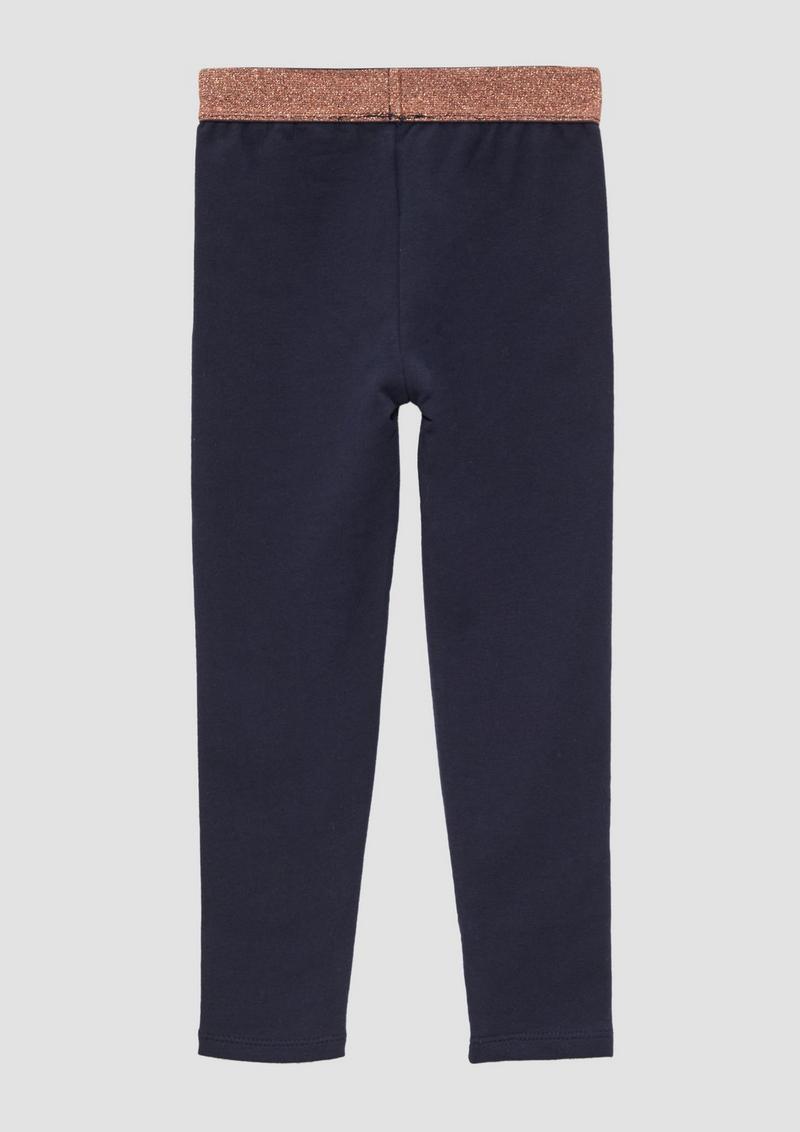 s.Oliver Leggings mit Glitzerbund - navy